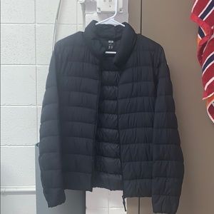 light black down jacket